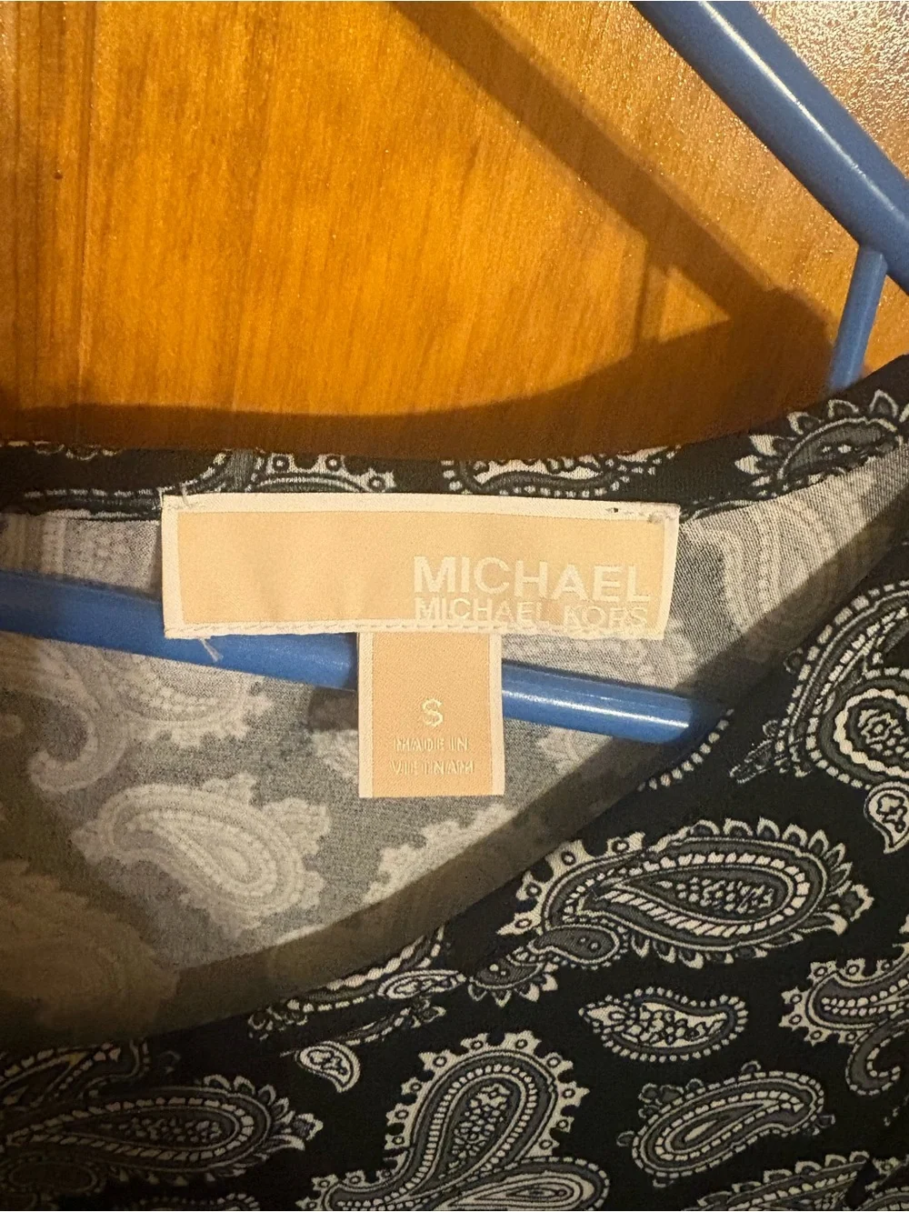 Michael Kors Black Paisley fit and flair Long-Sleeve A-Line Dress